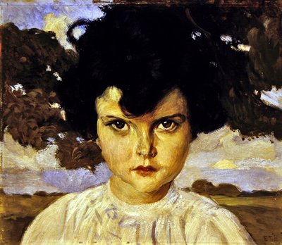 Retrato de un niño de Ettore Tito