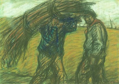Carga de una barcaza de Eugeen van Mieghem