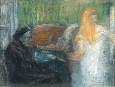 Madre Van Mieghem soñando (Vanitas) de Eugeen van Mieghem