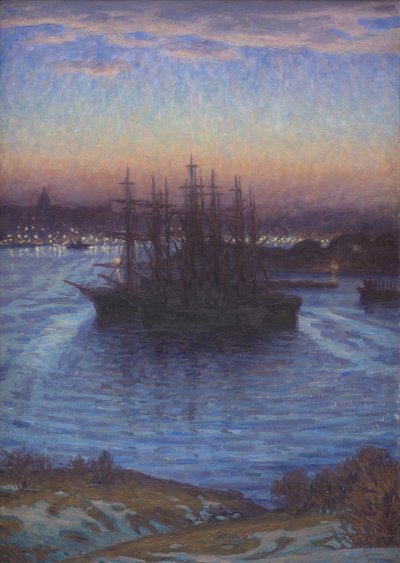 Barcos Anclados. Invierno de Eugen