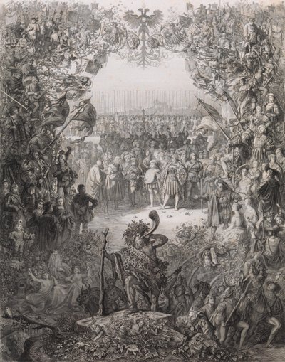 Los miembros de la Sociedad Albrecht Durer para el año electoral 1843-1844 Der Albrecht Du... de Eugen Napoleon Neureuther