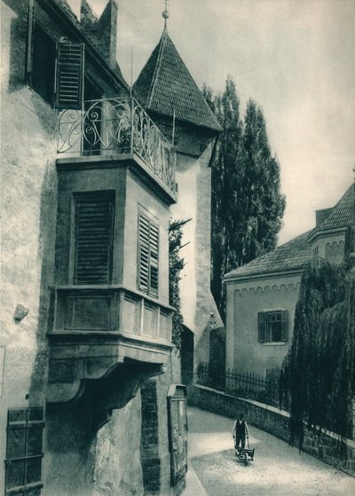 Un rincón tranquilo de Merano, Tirol del Sur, Italia, 1927 de Eugen Poppel