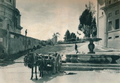 En la parte trasera del Vaticano cerca de los Museos y la Casa de la Moneda, Roma, Italia, 1927 de Eugen Poppel