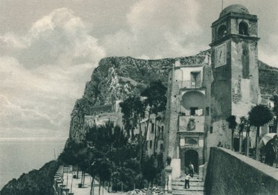 Iglesia en la costa, Capri, Italia, 1927 de Eugen Poppel