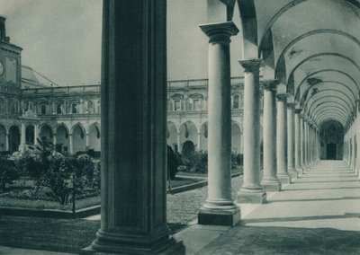 Claustros en el Monasterio de San Martino, cerca de Nápoles, Italia, 1927 de Eugen Poppel