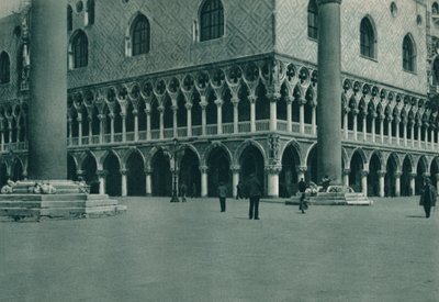 Esquina del Palacio Ducal en la Piazzetta di San Marco, Venecia, Italia, 1927 de Eugen Poppel