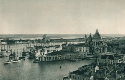 Gran Canal y la Iglesia de Santa Maria della Salute, Venecia, Italia, 1927 de Eugen Poppel