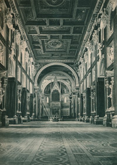Nave de la Basílica de San Juan de Letrán, Roma, Italia, 1927 de Eugen Poppel