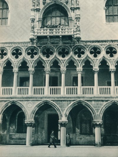 Parte del Palacio Ducal, Venecia, Italia, 1927 de Eugen Poppel