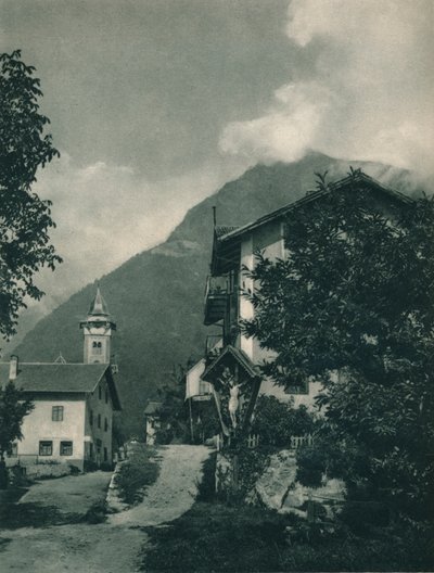 Camino al castillo de Tirol, Merano, Tirol del Sur, Italia, 1927 de Eugen Poppel
