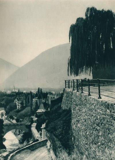 Vista de la ciudad, Merano, Tirol del Sur, Italia, 1927 de Eugen Poppel