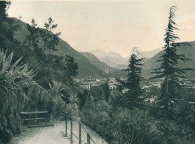 Vista de la ciudad de Bolzano, Tirol del Sur, Italia, 1927 de Eugen Poppel