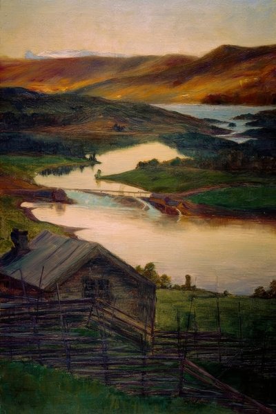 Desde Fossheim, Valdres, Boceto de Eugen Prinz von Schweden