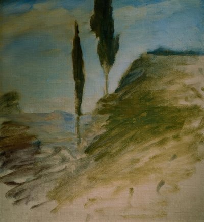Dos cipreses, Boceto de Eugen Prinz von Schweden