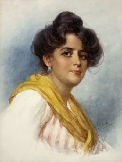 Una belleza italiana de Eugen von Blaas
