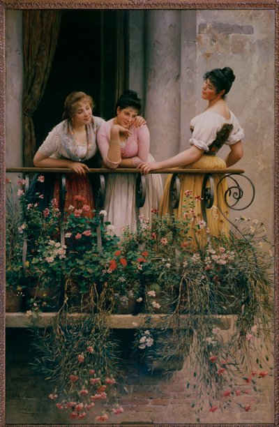 El balcón de Eugen von Blaas