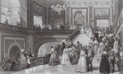 Gran Fiesta, Palacio de Versalles (grabado) de Eugene Louis (after) Lami