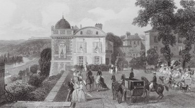 Saint Germain, El Café, Pabellón de Enrique IV (grabado) de Eugene Louis (after) Lami