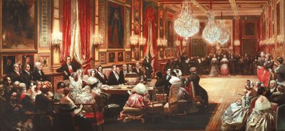 Francia, Versalles, Concierto en honor a la Reina Victoria del Reino Unido en el Salón de los Espejos del Château d