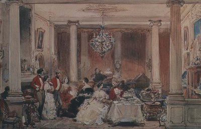Interior de Colworth House, Bedfordshire de Eugene Louis Lami