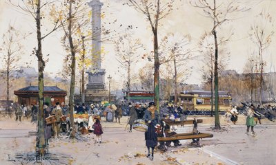 Plaza de la Bastilla, París de Eugene Galien Laloue