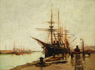 Un Puerto de Eugene Galien Laloue