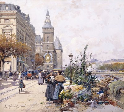 El Muelle de las Flores y el Hotel de Eugene Galien Laloue