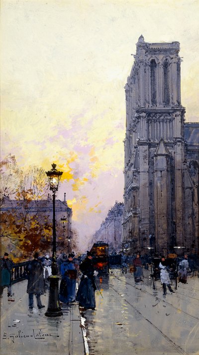 Notre Dame de París de Eugene Galien Laloue