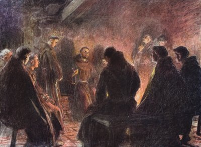 San Francisco y los frailes Discurso de Dios (litografía en color) de Eugene (after) Burnand