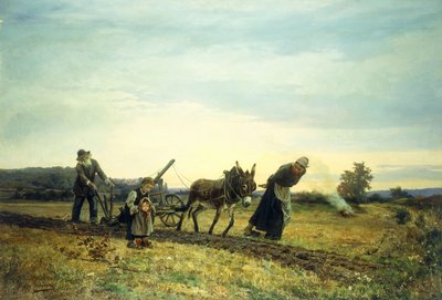 Arando los campos, 1877 de Eugene Alexis Girardet