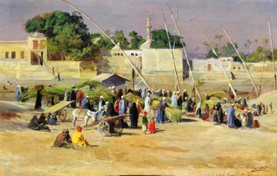 Vendedores de cañas en el Nilo de Eugene Alexis Girardet