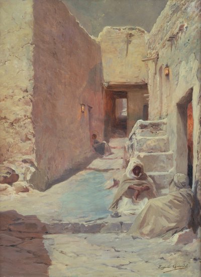 Escena callejera con árabes de Eugene Alexis Girardet