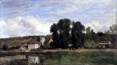 En las orillas del Sena en Levy de Eugene Antoine Samuel Lavieille