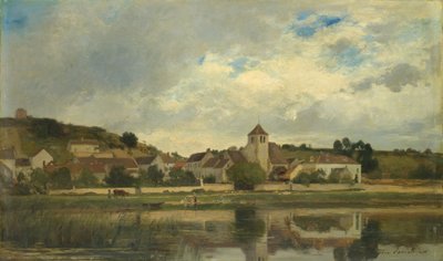 El pueblo de La Celle-sous-Moret de Eugene Antoine Samuel Lavieille