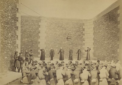 Ejecución de los Rehenes, prisión de la Roquette, el 24 de mayo de 1871 de Eugene Appert