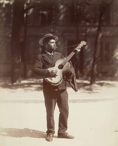Guitarrista, París de Eugène Atget