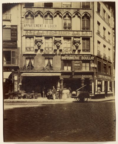 Casa, Place du Caire 2 (edificio, Place du Caire) de Eugène Atget