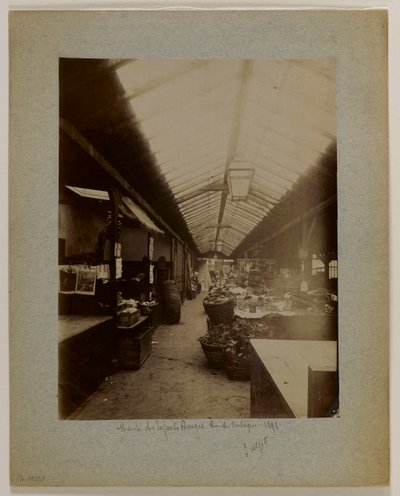 Marché des Enfants-Rouges, rue de Bretagne, 3ème arrondissement, París de Eugène Atget