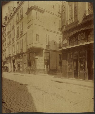 Torreón de la rue Saint Paul.  Se cree que fue el despacho de Botal, médico de Enrique III. de Eugène Atget