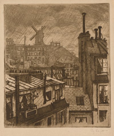Montmartre, el Moulin de la Galette de Eugene Bejot
