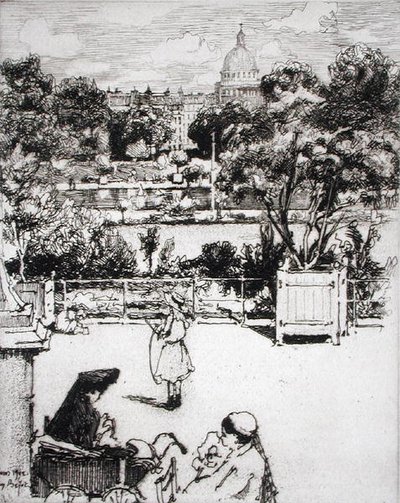 Parque parisino, de 