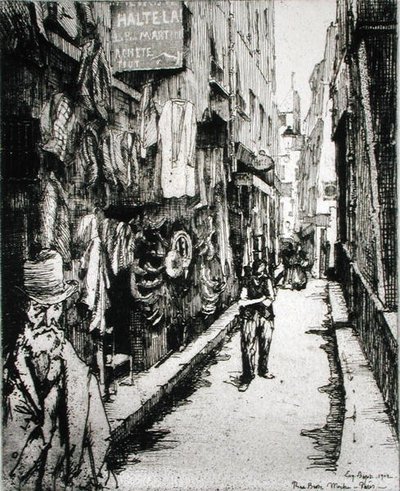 Calle parisina, de 