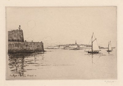 Saint-Malo visto desde Dinard (Saint-Malo vu de Dinard) de Eugene Bejot