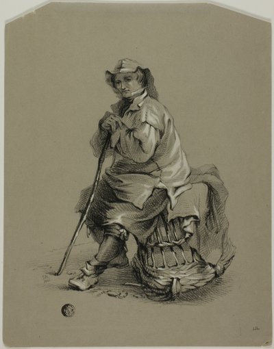 Pescador sentado en una olla de langosta de Eugene Bléry