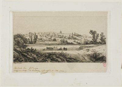 Vista del pueblo de Limay de Eugene Bléry