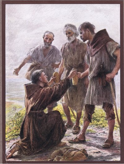 Fray Ángel y los tres bandidos de Eugene Burnand