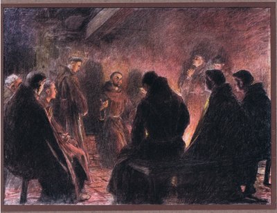 San Francisco y los frailes discuten sobre Dios de Eugene Burnand