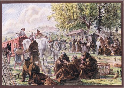 El Capítulo de Santa María de los Ángeles cerca de Asís de Eugene Burnand