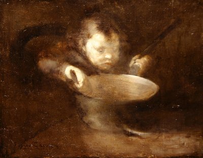 Niño en la cacerola de Eugène Carrière