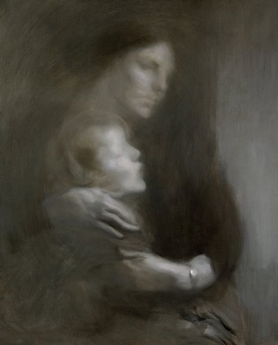 Maternidad (Sufrimiento) (óleo sobre lienzo) de Eugène Carrière